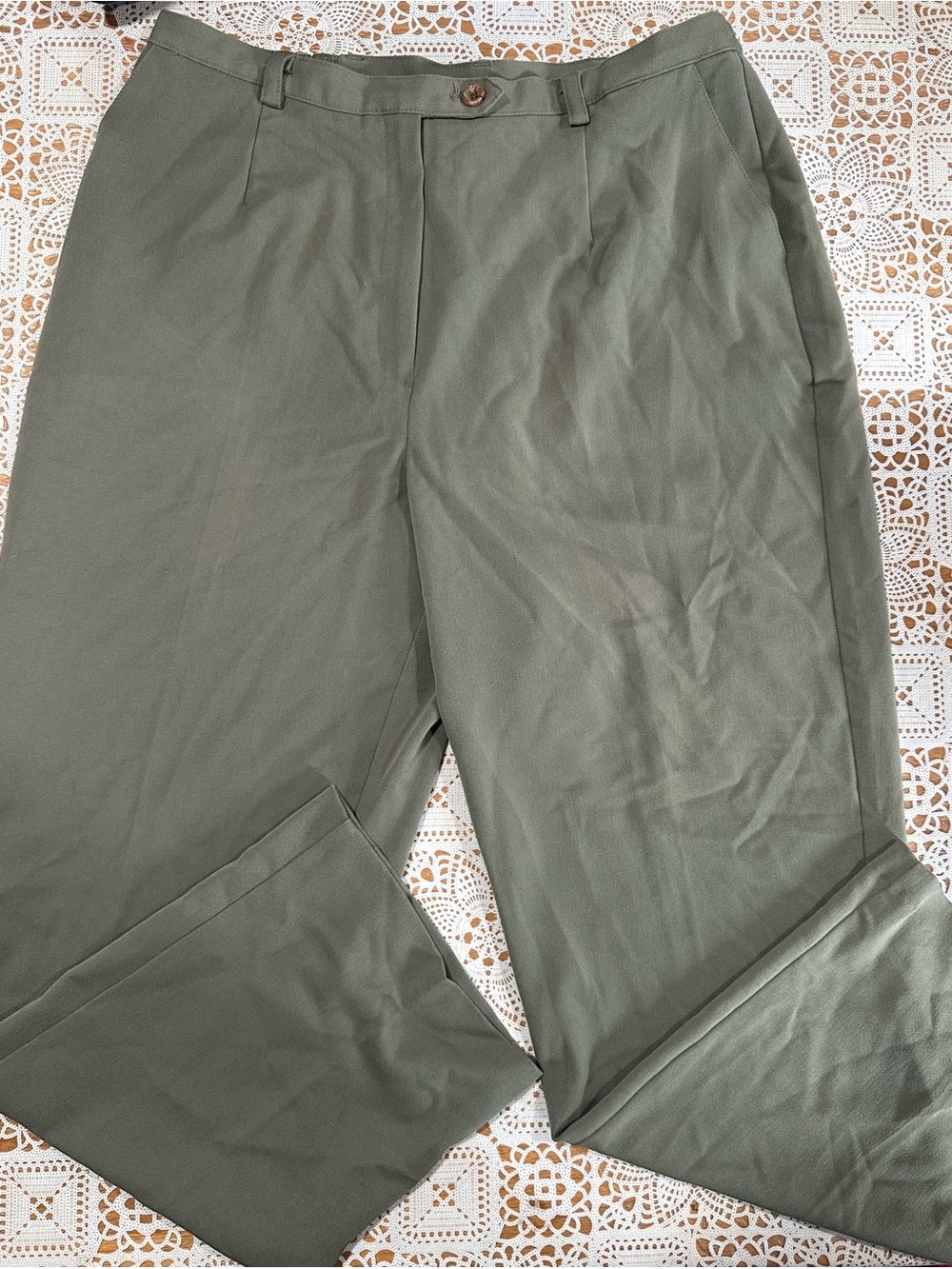 Sag Harbor Olive Green Career Dress Pants Women’s 14P Stretch Slacks